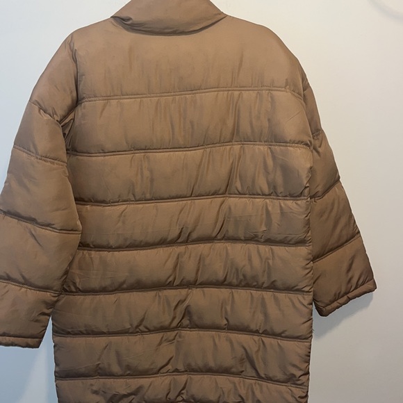 ✨SALE✨ THREAD & SUPPLY | Tan Puffer Long Jacket - Picture 8 of 9